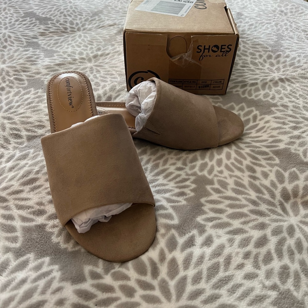 Brand new suade slides